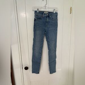 Madewell High Rise Skinny Blue Jeans